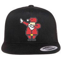 Dabbing Santa Pix-elated Christmas Flatbill Hat