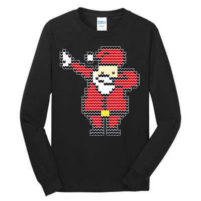 Dabbing Santa Pix-elated Christmas Tall Long Sleeve T-Shirt