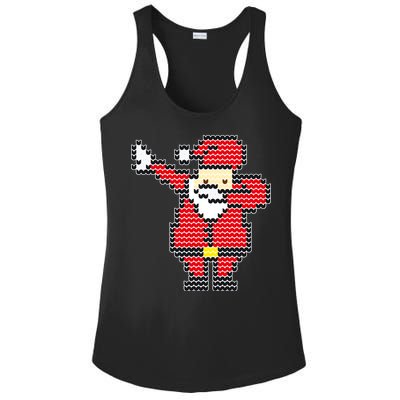 Dabbing Santa Pix-elated Christmas Ladies PosiCharge Competitor Racerback Tank