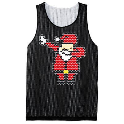 Dabbing Santa Pix-elated Christmas Mesh Reversible Basketball Jersey Tank