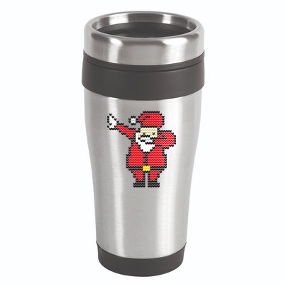 Dabbing Santa Pix-elated Christmas 16oz Travel Tumbler