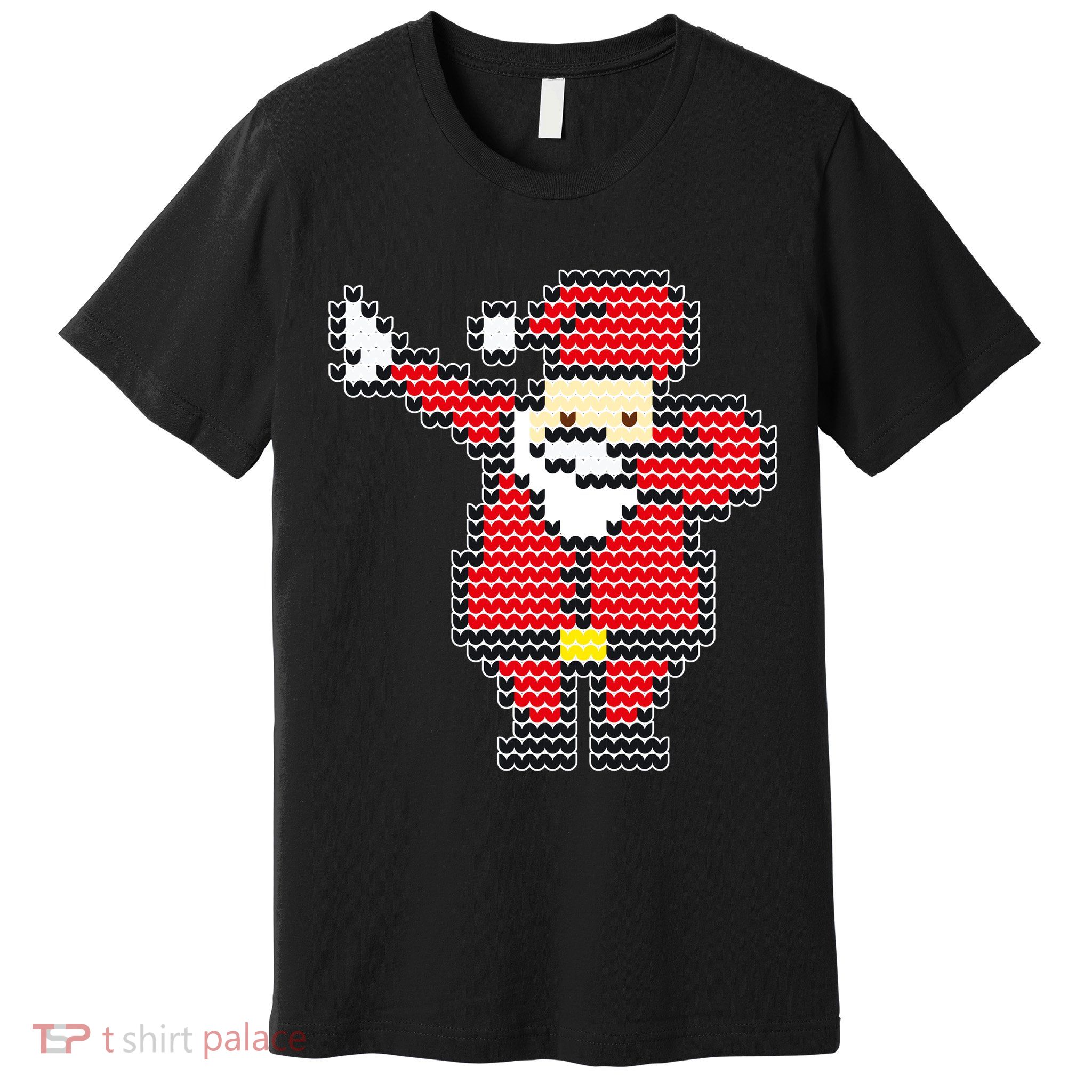 Dabbing Santa Pix-elated Christmas Premium T-Shirt