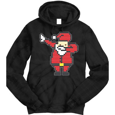 Dabbing Santa Pix-elated Christmas Tie Dye Hoodie