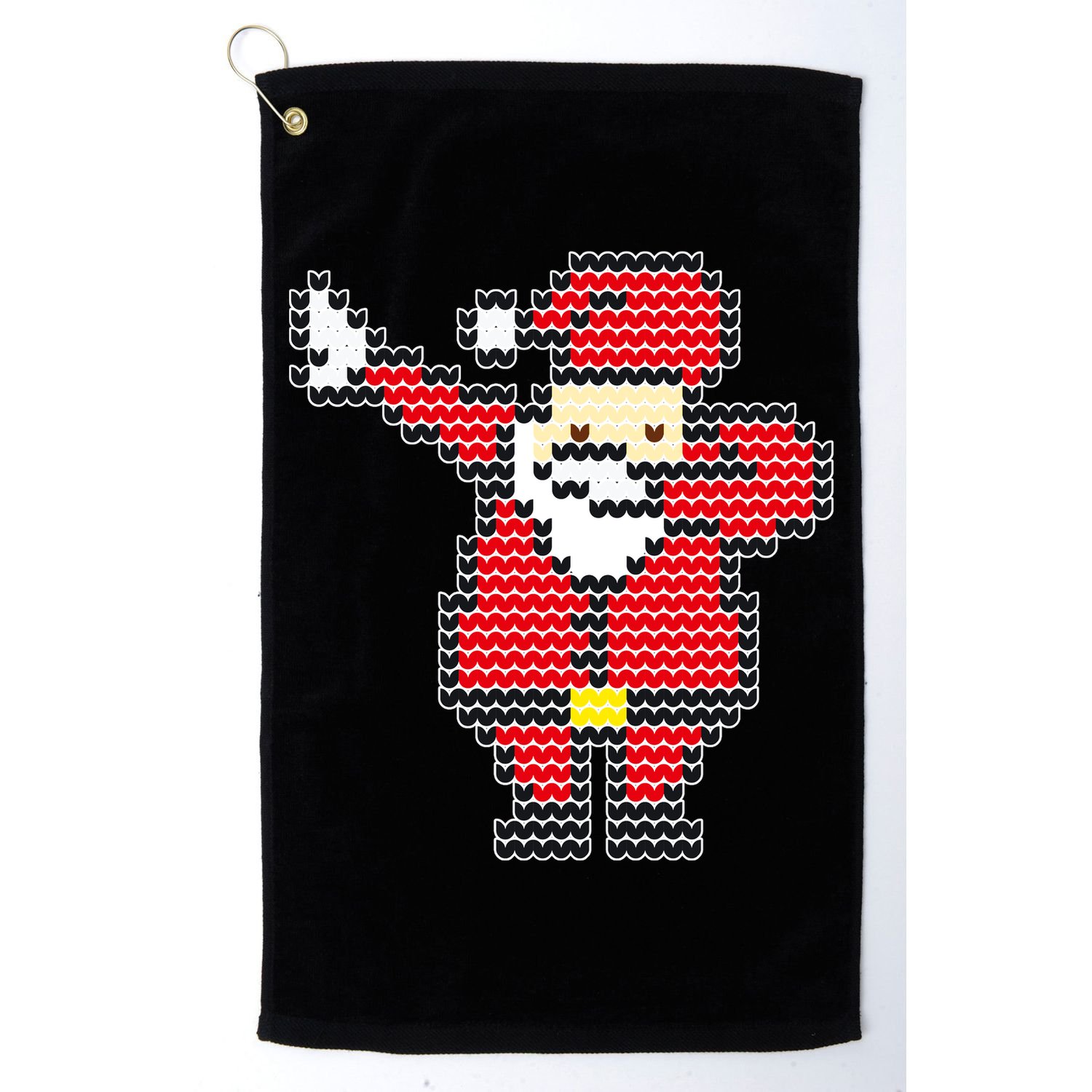 Dabbing Santa Pix-elated Christmas Golf Towel