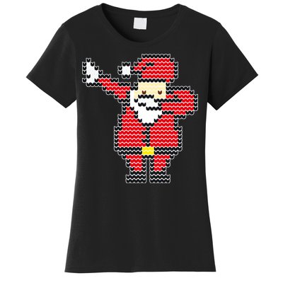 Dabbing Santa Pix-elated Christmas Women's T-Shirt