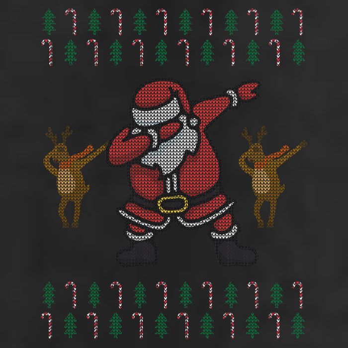 Dabbing Santa Ugly Christmas 7 Panel Mesh Trucker Snapback Hat