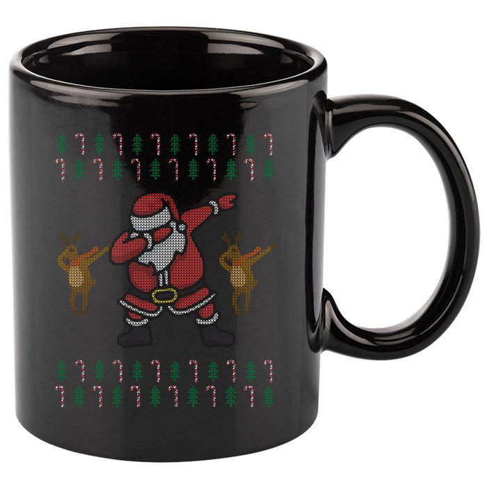Dabbing Santa Ugly Christmas 11oz C Handle Ceramic Mug