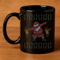 Dabbing Santa Ugly Christmas 11oz C Handle Ceramic Mug