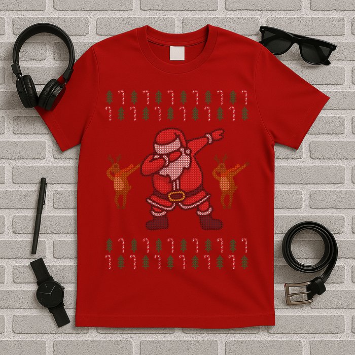 Dabbing Santa Ugly Christmas T-Shirt