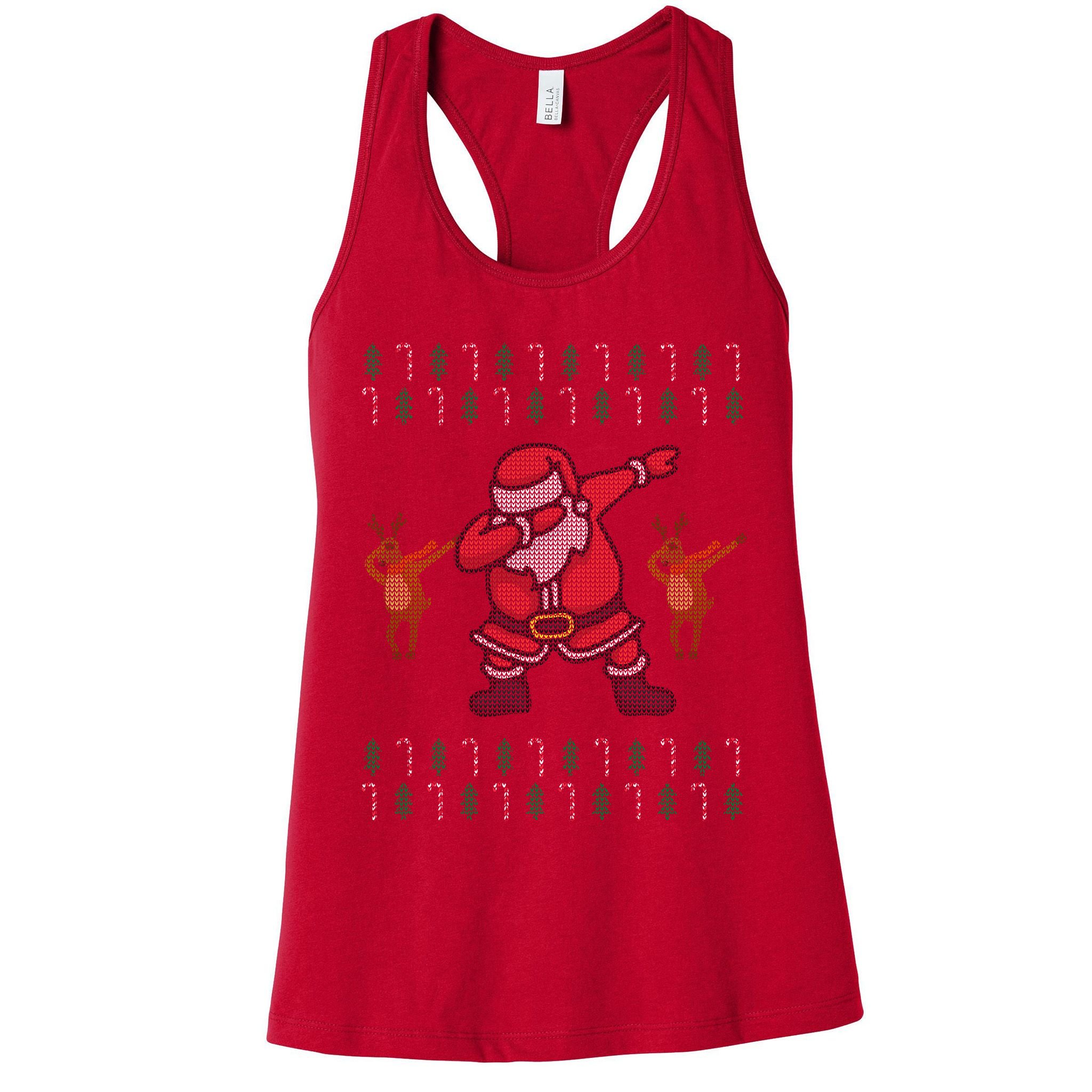 Dabbing Santa Ugly Christmas Womens Tank Top