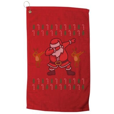 Dabbing Santa Ugly Christmas Golf Towel