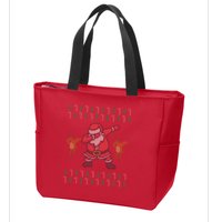 Dabbing Santa Ugly Christmas Zip Tote Bag