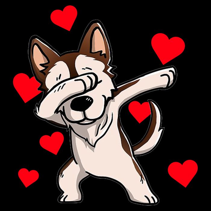 Dabbing Siberian Husky Valentines Day Doggie Tank