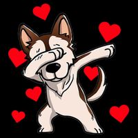 Dabbing Siberian Husky Valentines Day Impact Tech Backpack