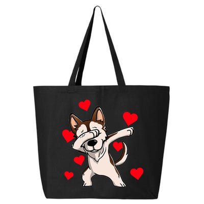 Dabbing Siberian Husky Valentines Day 25L Jumbo Tote