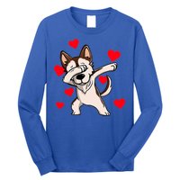 Dabbing Siberian Husky Valentines Day Long Sleeve Shirt