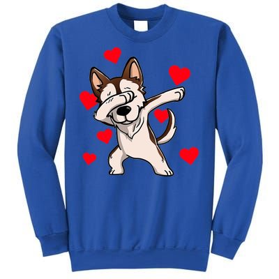 Dabbing Siberian Husky Valentines Day Sweatshirt