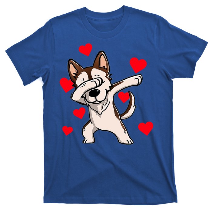 Dabbing Siberian Husky Valentines Day T-Shirt