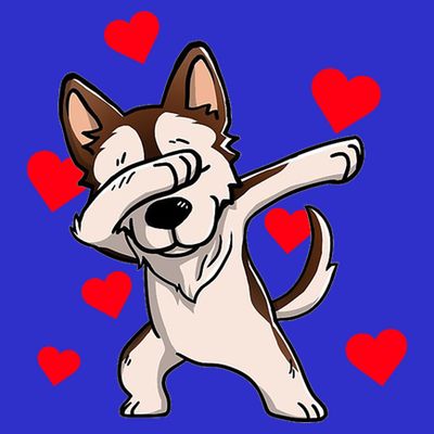 Dabbing Siberian Husky Valentines Day T-Shirt