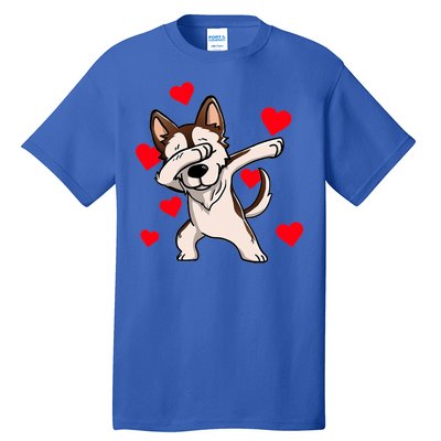 Dabbing Siberian Husky Valentines Day Tall T-Shirt