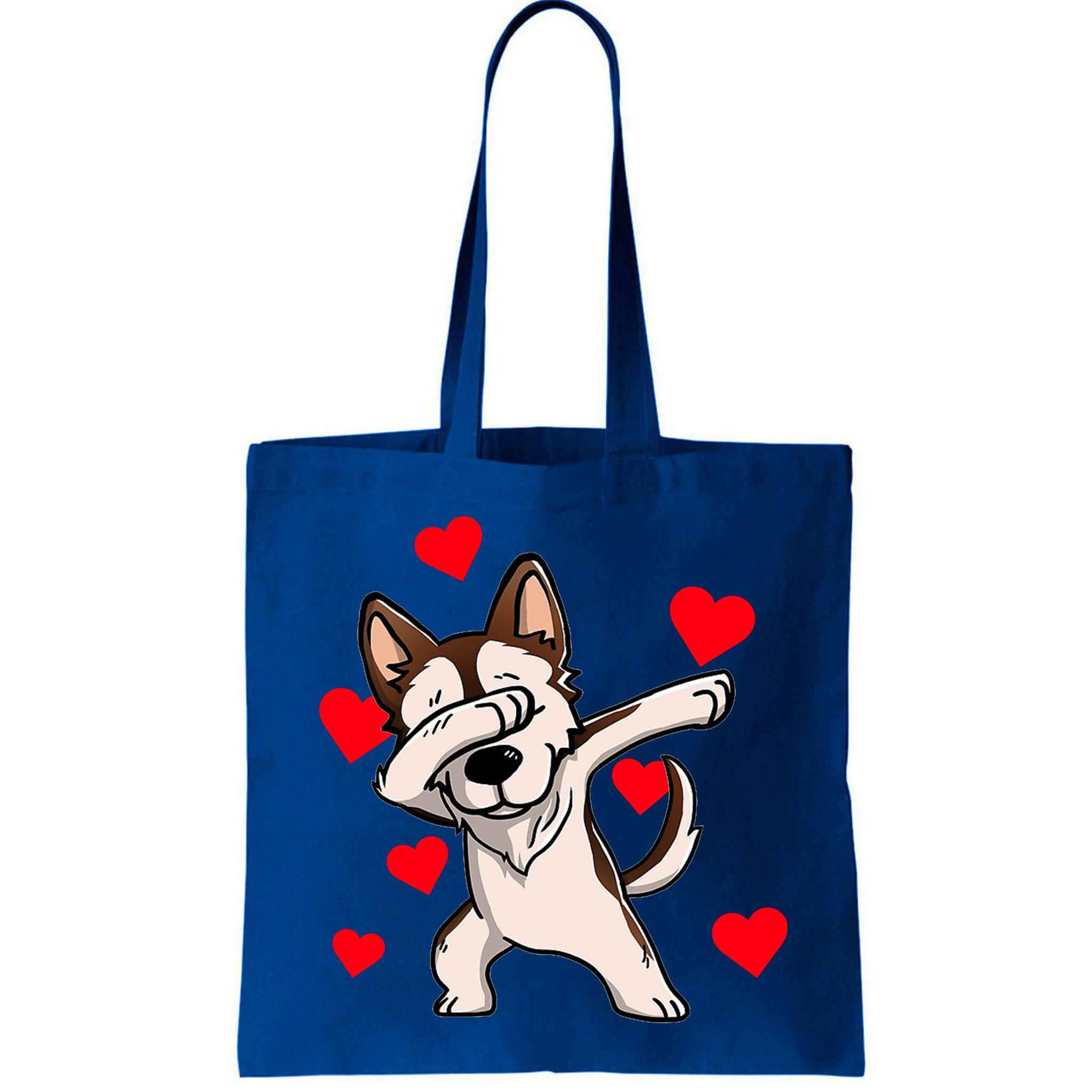 Dabbing Siberian Husky Valentines Day Bag
