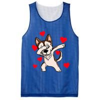Dabbing Siberian Husky Valentines Day Mesh Reversible Basketball Jersey Tank
