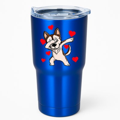 Dabbing Siberian Husky Valentines Day Tumbler