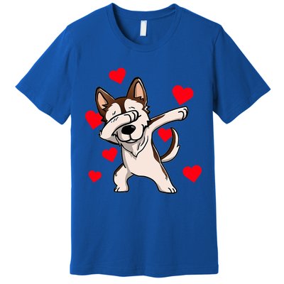 Dabbing Siberian Husky Valentines Day Premium T-Shirt
