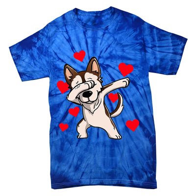 Dabbing Siberian Husky Valentines Day Tie-Dye T-Shirt