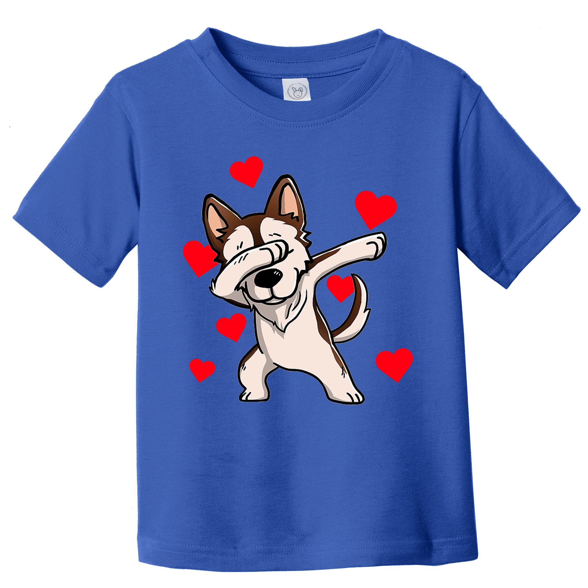 Dabbing Siberian Husky Valentines Day Toddler T-Shirt