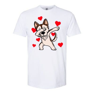 Dabbing Siberian Husky Valentines Day Softstyle CVC T-Shirt