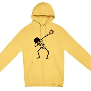 Dabbing Skeleton Baseball Glove Catch Dab Premium Pullover Hoodie