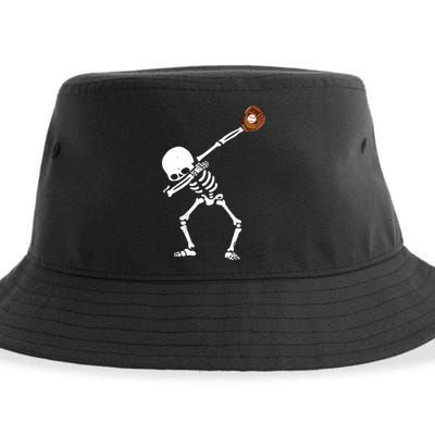 Dabbing Skeleton Baseball Glove Catch Dab Sustainable Bucket Hat