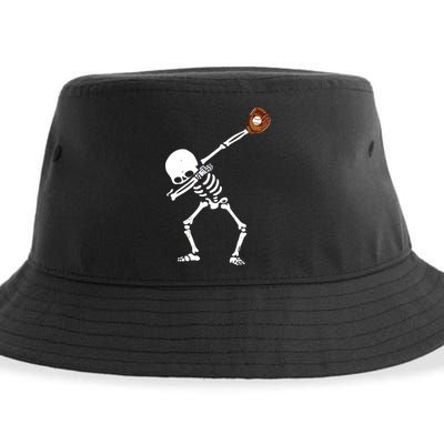 Dabbing Skeleton Baseball Glove Catch Dab Sustainable Bucket Hat