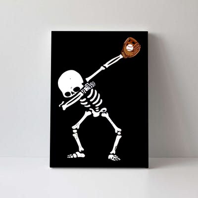 Dabbing Skeleton Baseball Glove Catch Dab Canvas