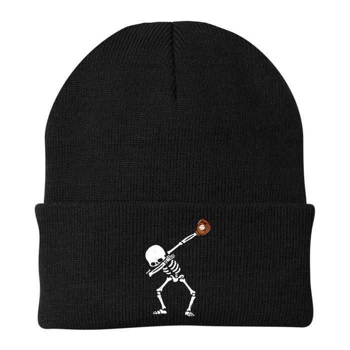 Dabbing Skeleton Baseball Glove Catch Dab Beanie
