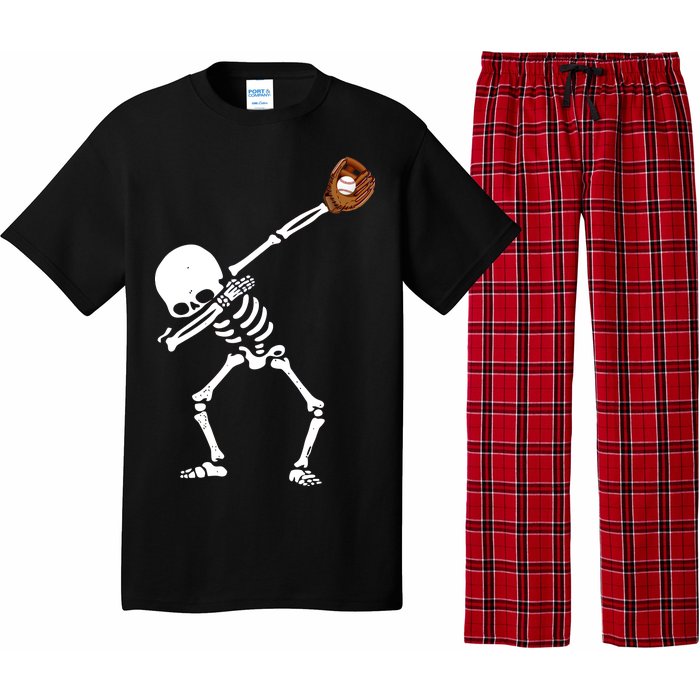 Dabbing Skeleton Baseball Glove Catch Dab Pajama Set