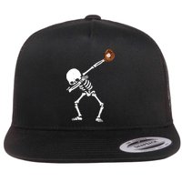 Dabbing Skeleton Baseball Glove Catch Dab Flat Bill Trucker Hat