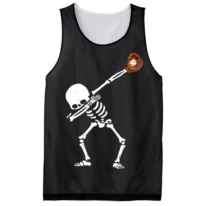 Dabbing Skeleton Baseball Glove Catch Dab Mesh Reversible Basketball Jersey Tank