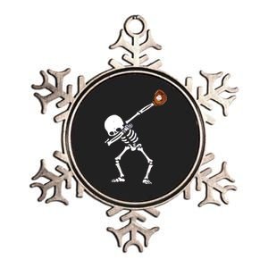 Dabbing Skeleton Baseball Glove Catch Dab Metallic Star Ornament