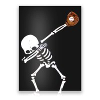 Dabbing Skeleton Baseball Glove Catch Dab Poster