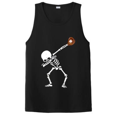 Dabbing Skeleton Baseball Glove Catch Dab PosiCharge Competitor Tank