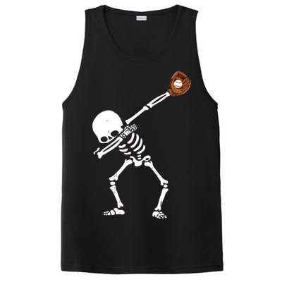 Dabbing Skeleton Baseball Glove Catch Dab PosiCharge Competitor Tank