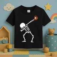 Dabbing Skeleton Baseball Glove Catch Dab Toddler T-Shirt