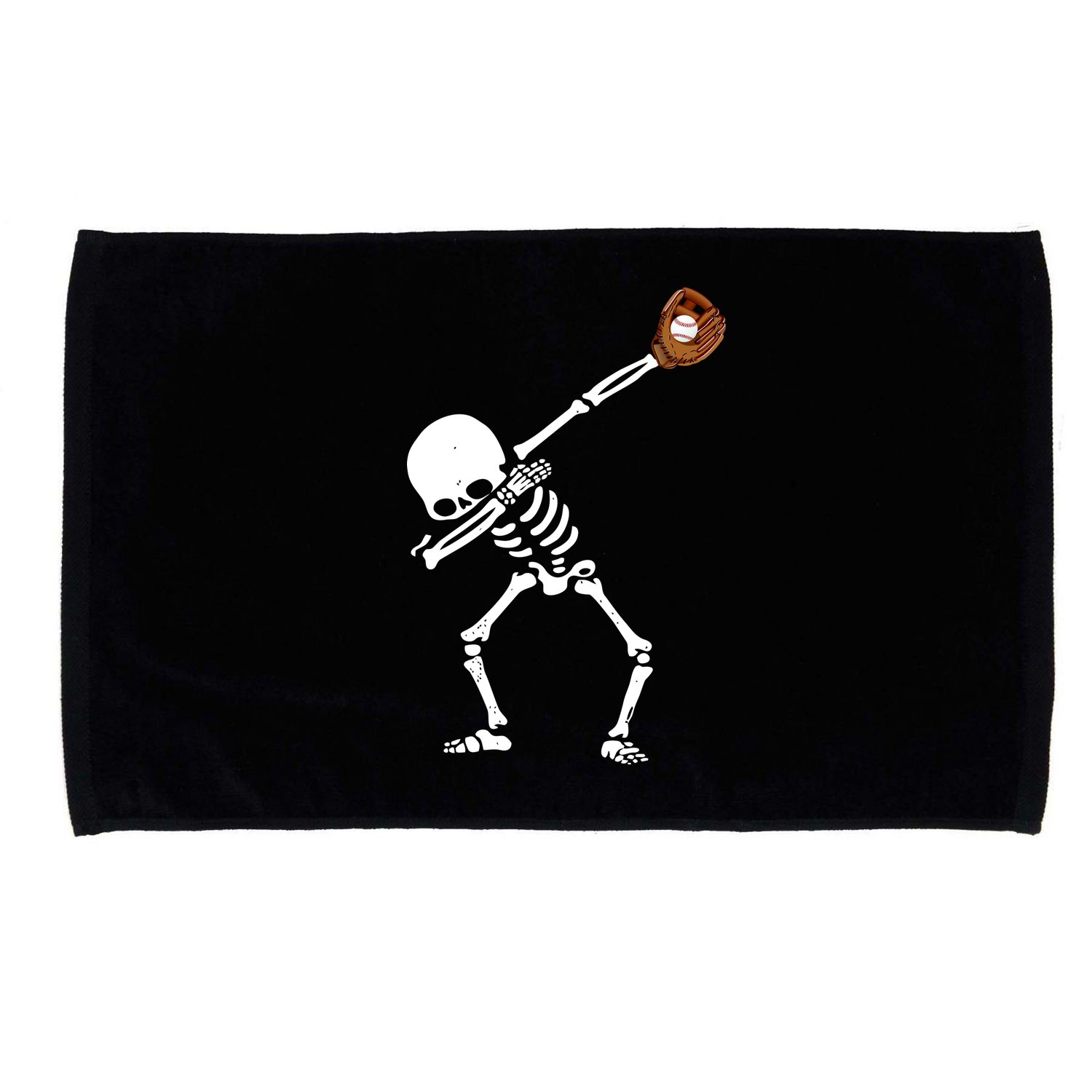 Dabbing Skeleton Baseball Glove Catch Dab Microfiber Hand Towel