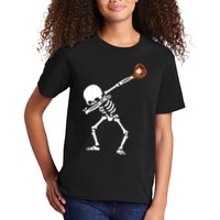 Dabbing Skeleton Baseball Glove Catch Dab Kids T-Shirt