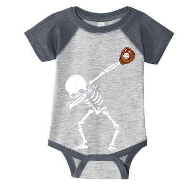 Dabbing Skeleton Baseball Glove Catch Dab Infant Baby Jersey Bodysuit