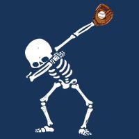 Dabbing Skeleton Baseball Glove Catch Dab Infant Baby Jersey Bodysuit