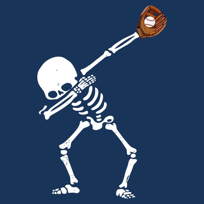 Dabbing Skeleton Baseball Glove Catch Dab Infant Baby Jersey Bodysuit