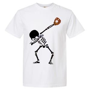 Dabbing Skeleton Baseball Glove Catch Dab Garment-Dyed Heavyweight T-Shirt